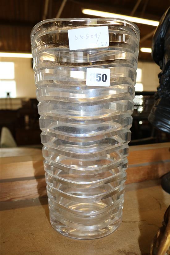 Keith Murray style glass vase